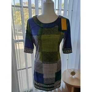 BCBG MaxAzria Geometric colorful dress Size S New